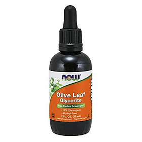 Nước Uống Now Từ Lá Ôliu Cung Cấp Glycerite, 18% Oleuropein & Không Chứa Radical Scavenger (2-Ounce)