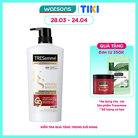 Dầu Xả Tresemmé Keratin Smooth Tinh Dầu Argan & Keratin Vào Nếp Suôn Mượt 620g