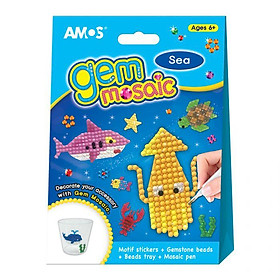 Bộ đồ chơi xếp hình dạng hạt nhập khẩu Hàn Quốc AMOS Gem Mosaic Sea GMC-F - Chủ đề Biển