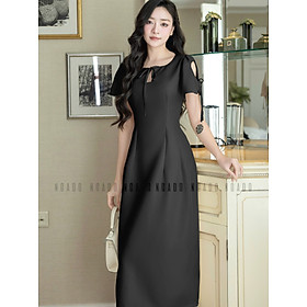 Đầm đen cổ giọt nước NGADO , đầm dáng dài , đầm dự tiệc