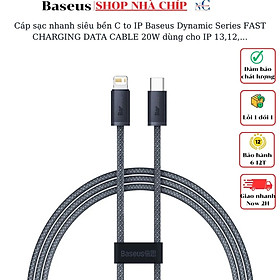 Mua Cáp sạc nhanh siêu bền C to IP Baseus Dynamic Series FAST CHARGING DATA CABLE 20W dùng cho IP 13 12 ... - Hàng chính hãng