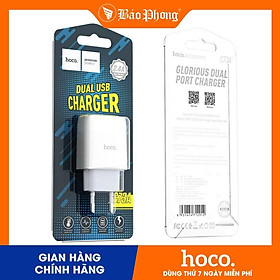 Củ sạc Hoco C73A 2 cổng USB hàng chính hãng