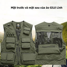 Áo gile nam lính mỹ - áo ghi lê lính mỹ vest nam nhiều túi phong cách -hàng chính hãng