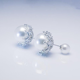 Bông tai bạc ngọc trai Ancarat B2