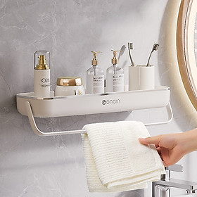 Mua Kệ Đề Đồ Nhà Tắm GonQin- Kệ Đa Năng Tích Hợp Để Đồ Treo Khăn Giúp Không Gian Nhà Tắm Gọn Gàng