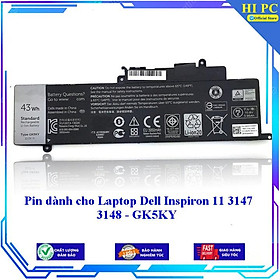 Pin dành cho Laptop Dell Inspiron 11 3147 3148 GK5KY - Hàng Nhập Khẩu 