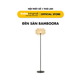 Đèn trang trí phòng khách BAMBOORA kích thước 35 x 35 x 155 cm, chất liệu bằng tre đan họa tiết và kim loại | Index Living Mall | Nhập khẩu Thái Lan