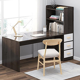 Bàn làm việc kèm giá sách và ngăn tủ để đồ, bàn học BAH008