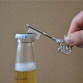4-15pack Metal Key Shape Keyring Keychain Beer Bottle Opener Party Bar Tools