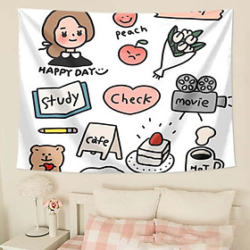 Mua Thảm Treo Tường Tranh Vải Thảm Tapestry 70cm x 100cm Chủ Đề Thiếu Nữ Có kèm Đinh kẹp