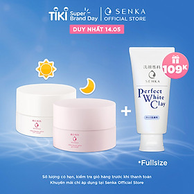 Bộ đôi kem dưỡng trắng da Senka ngày và đêm