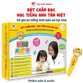 Bút chấm đọc - Học tiếng Anh Tân Việt - Bộ 5 sách học tiếng Anh cho trẻ