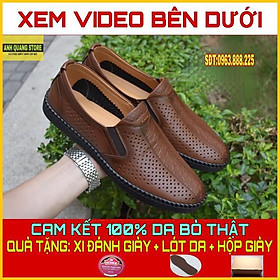 Giày da nam cao cấp chất da bò nguyên tấm mềm mại bảo hành 1 năm Gh20