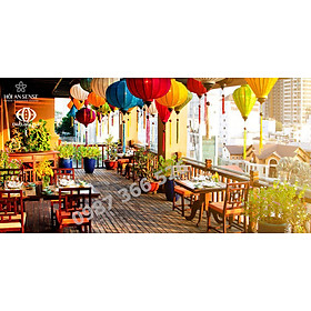 Combo 10 đèn lồng Hội An vải lụa nhiều màu