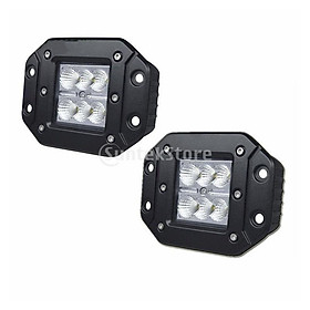 24w 4inch LED Work Construction Flush Mounting Light for Jeep Car Truck Off Road Pack of 2