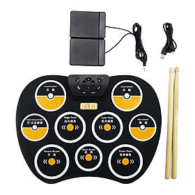 Portable Electronic Drum Kit Drum Sticks with Record for Kids Beginners
