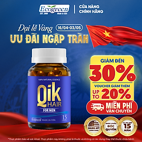 Viên Uống Kích Thích Mọc Tóc Qik Hair For Men Ecogreen Giảm Rụng Tóc Cho Nam