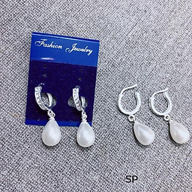 BÔNG TAI KHOEN TRÒN ĐÍNH ĐÁ CAO CẤP - BÔNG TAI NỮ BẠC TA