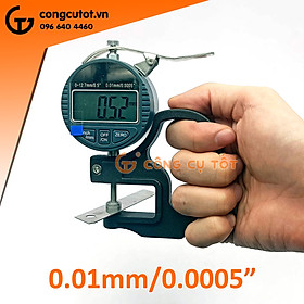 Đồng hồ đo độ dày điện tử hiện số 0-12.7mm độ chính xác 0.01mm