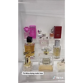 Mua Tủ nước hoa 4 tầng- Tủ mica 1 ngăn kèm kệ bậc thang 4 tầng