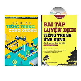 Sách -Combo:Từ điển Tiếng Trung công xưởng+Bài tập luyện dịch tiếng Trung ứng dụng sơ trung cấp+DVD tài liệu