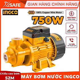 Máy bơm nước INGCO VPM7508 | máy bơm tăng áp 750W (1HP), chiều cao bơm 52m, độ hút sâu 8m, mô tơ dây đồng tăng áp lực đường ống nước, bơm hóa chất