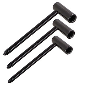 Guitar Truss Rod Wrench 7mm/8mm/6.35mm for Guitar DIY Parts Accs Black