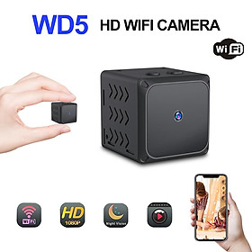 WD9 Mini WiFi Camera 1080p HD Màn hình từ xa không dây IP Video Video Recorder Micro Cam Màu sắc trong nhà: WD5-WIFI 720p
