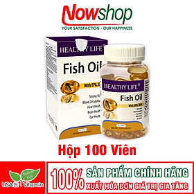 Omega 3 Fish Oil 1000mg Mỹ EPA DHA Viên Uống Dầu Cá Bổ Não Tốt Tim Mạch Sáng Mắt Hộp 100 Viên Nhập Khẩu Chính Hãng