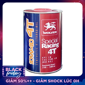 Dầu nhớt tổng hợp WOLVER SPECIAL RACING 10W-40 SN