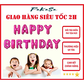 Bong Bóng Chữ Trang Trí Sinh Nhật HAPPY BIRTHDAY - Chính Hãng  - Màu Hồng