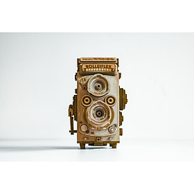 Mô Hình Máy Ảnh Gỗ ROLLEIFLEX 3.5 F Tỉ Lệ 1:1 - The Wooden Model Design