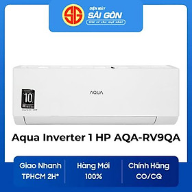 Mua Máy lạnh Aqua Inverter 1 HP AQA-RV9QA - Hàng chính hãng - Inverter tiết kiệm điện - Chức năng hút ẩm - Tự làm sạch dàn lạnh - Hiển thị nhiệt độ trên dàn lạnh - Tản nhiệt bằng nhôm
