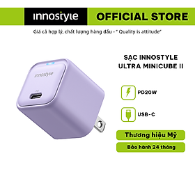 Củ sạc nhanh Innostyle Ultra Minicube II IMC20G2 - Công suất 20W, thiết kế siêu nhỏ - Hàng chính hãng