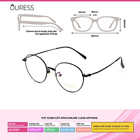 Gọng kính cận titan F63035 thời trang mắt kính OURESS nam nữ siêu nhẹ siêu bền