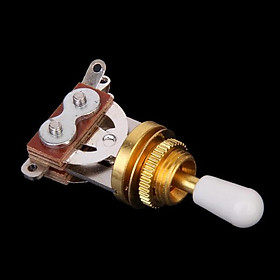 3-way Toggle Switch for Les Paul Electric Guitar - Golden w/ Cream Tip