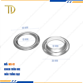 Khoen ore mắt cáo, Khoen mắt cáo ore, Vòng khoen túi xách 20mm công nghệ mạ điện độ bền 5-8 năm