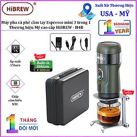 Mua Máy pha cà phê cầm tay Espresso mini 3 trong 1  thương hiệu HiBREW cao cấp H4A và H4B - HÀNG CHÍNH HÃNG