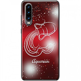 Ốp lưng dành cho Huawei P30 mẫu Cung hoàng đạo Aquarius (đỏ)