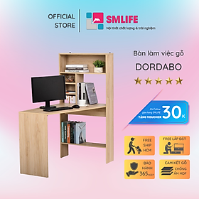 Mua Bàn làm việc liền tủ tại nhà bằng gỗ đẹp SMLIFE Dordabo