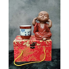 Tượng Chú tiểu không nghe (Tặng kèm ly trà gốm Nhật) - CT01