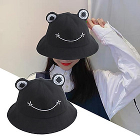 Women Frog Bucket Hat Cotton Cute Fisherman Hat Outdoor Summer