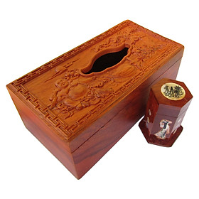 Mua Hộp Đựng Giấy Ăn Ông Di Lặc Gỗ Hương MK08 Thêm Lựa Chọn Hộp Trà Hộp Tăm