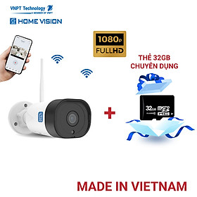 Camera ngoài trời Home Vision VNPT Technology HVOF03 chuẩn chống nước tặng kèm thẻ nhớ hàng chính hãng