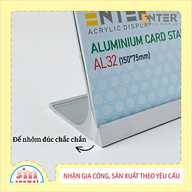 Bảng thông tin để bàn nhôm Enter AL32 150x75mm