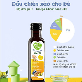 Dầu chiên xào cho bé Mămmy 100ml chịu nóng trên 200 độ C