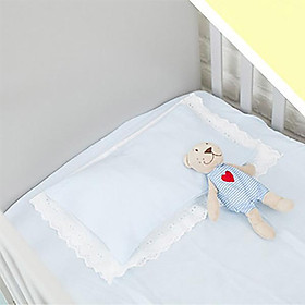 Khăn trải giường MARURU cho bé 70 x120cm - Xanh da trời