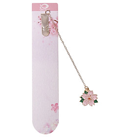 Nơi bán Bookmark Kẹp Sách Kim Loại Phối Charm Hình Hoa Sakura - Mẫu 1 - Giá Từ -1đ