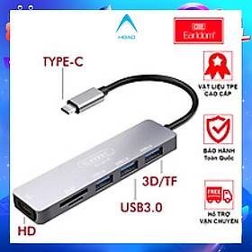 Thiết bị Earldom W18 hỗ trợ chuyển đổi từ cổng USB TypeC 6 in 1(USB TypeC 6 to HDMI + 3 USB 3.0 + SD Card Reader + TF Card Earldom W18)