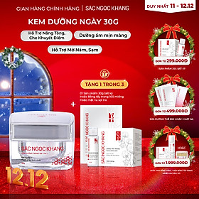 Kem dưỡng  da Sắc Ngọc Khang 5 trong 1 ban ngày 30g giúp nuôi dưỡng làn da sáng khỏe, mờ thâm nám ngăn ngừa lão hóa